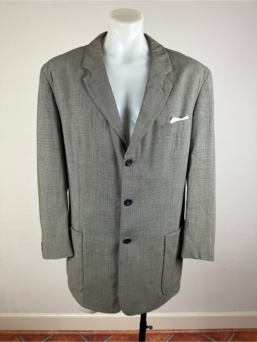 Rene Lezard Men's Prince of Wales Check Blazer